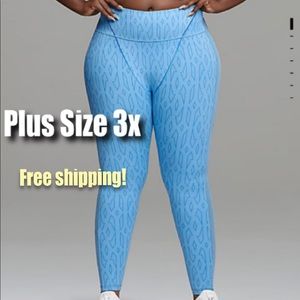 IVY PARK Mesh Monogram Tights Blue Plus Si…